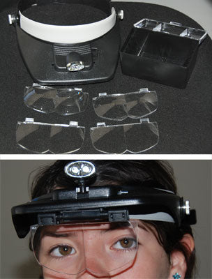 Head Magnifier w/Center LED Lights